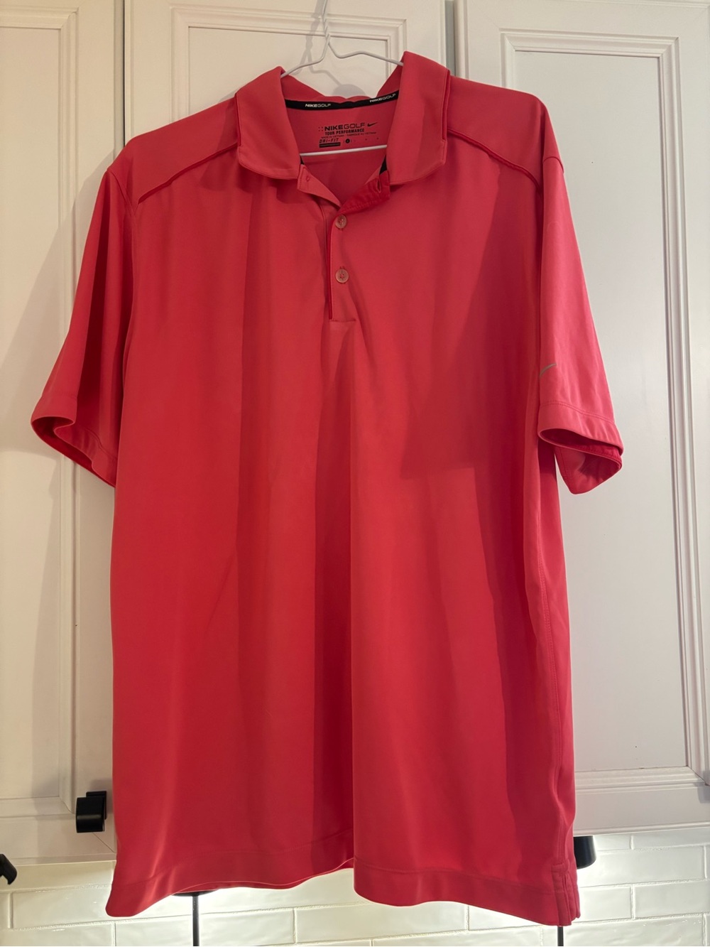 Nike Golf Tour Performance Dri-Fit Polo • Salmon/Red
